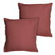 Set Kussenslopen Wijnrood 65 x 65 cm Gewassen Katoen