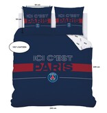 Paris Saint Germain Housse de couette Devise - 240 x 220 + 2 x 63 x 63 cm - Coton
