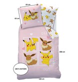 Pokémon Duvet cover Evoli - 140 x 200 + 63 x 63 cm - Cotton