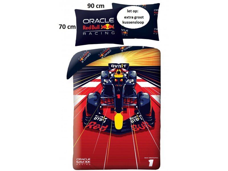 Red Bull Racing Housse de couette - 1 personne - 140 x 200 cm / 70 x 90 cm - Coton