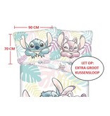 Disney Lilo & Stitch Housse de couette, Feuilles - Simple - 140 x 200 cm / 70 x 90 cm - Coton