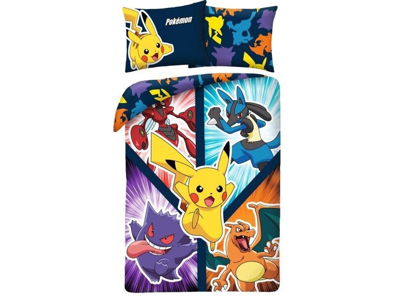 Pokémon Housse de couette Energy - 140 x 200 cm + 70 x 90 cm - Coton