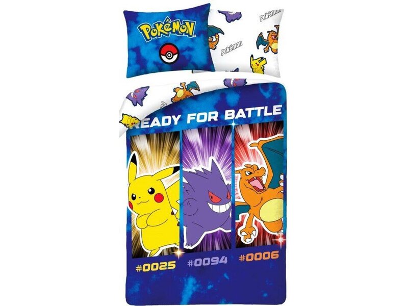 Pokémon Bettbezug Ready for Battle - 140 x 200 cm + 70 x 90 cm - Baumwolle