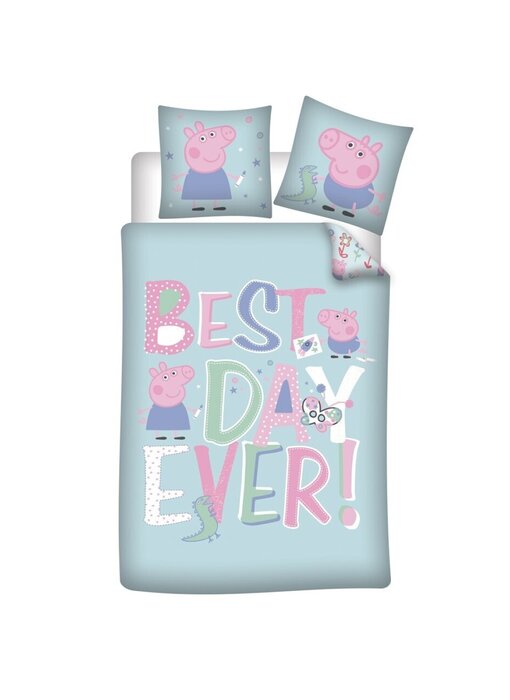 Peppa Pig Housse de couette Best Day 140 x 200 + 63 x 63 cm Polyester