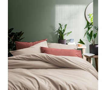 Matt & Rose Dekbedovertrek Naturel 240 x 220 + 65 x 65 Gewassen katoen