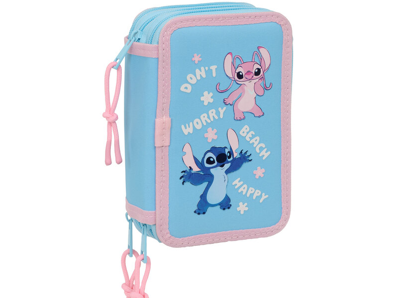 Disney Lilo & Stitch Filled Case Happy - 37 pieces - 19.5 x 12.5 x 5.5 cm - Polyester