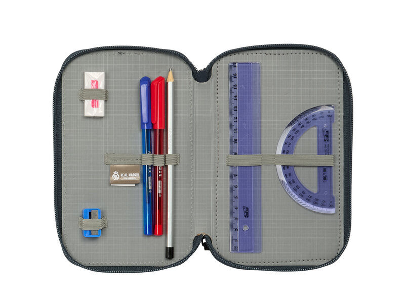 Real Madrid Filled Champions Pencil Case - 37 pieces - 19.5 x 12.5 x 5.5 cm - Polyester
