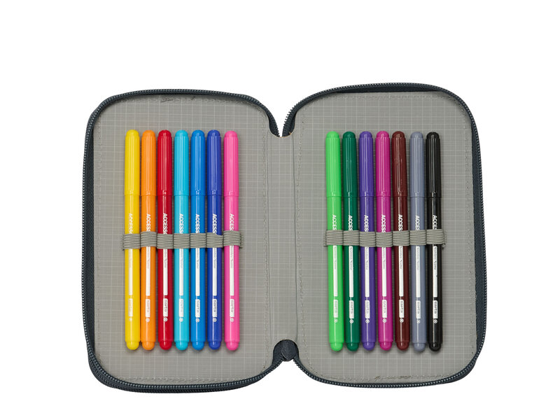 Real Madrid Trousse Champions garnie - 37 pièces - 19,5 x 12,5 x 5,5 cm - Polyester