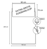 Jurassic World T-Rex Bettbezug - 140 x 200 cm / 70 x 90 cm - Baumwolle