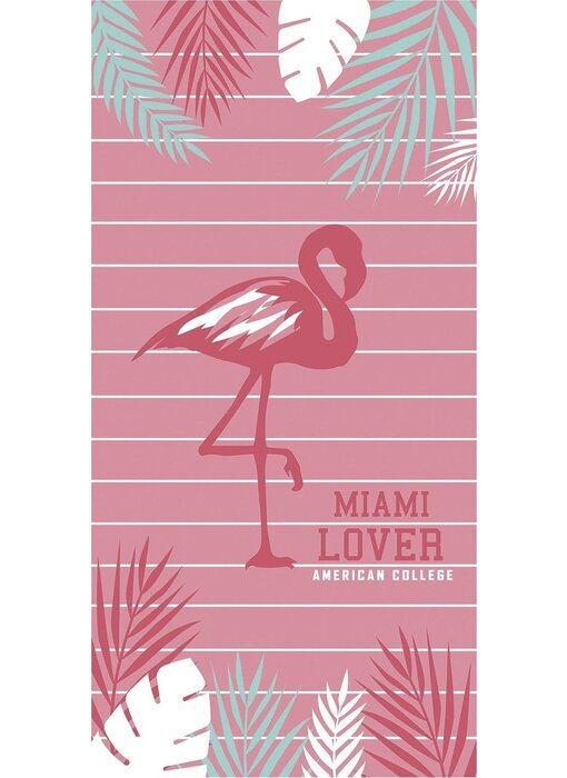 American College Strandlaken Flamingo 75x150cm