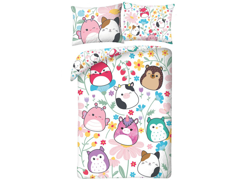 Squishmallows Housse de couette Hug - 140 x 200 + 70 x 90 cm - Polyester