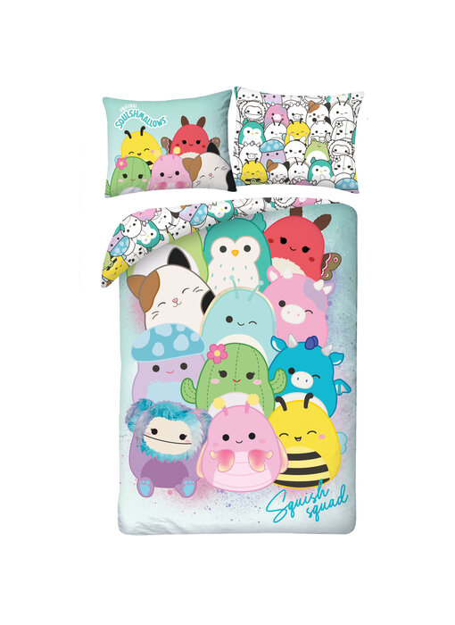 Squishmallows Duvet cover Squad 140 x 200 + 70 x 90 cm Polyester