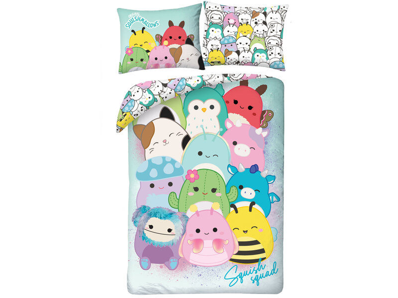 Squishmallows Bettbezug Squad - 140 x 200 + 70 x 90 cm - Polyester
