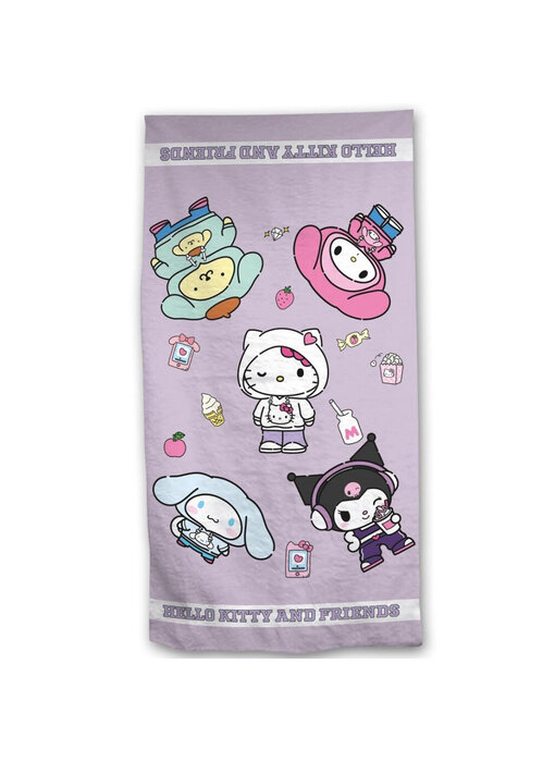 Hello Kitty & Friends Beach towel Hello Kitty Kuromi My Melody 90 x 170 cm Cotton
