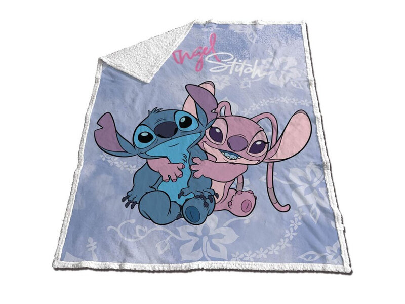Disney Lilo & Stitch Plaid polaire Sherpa Best Friends - 130 x 170 cm - Polyester/polaire
