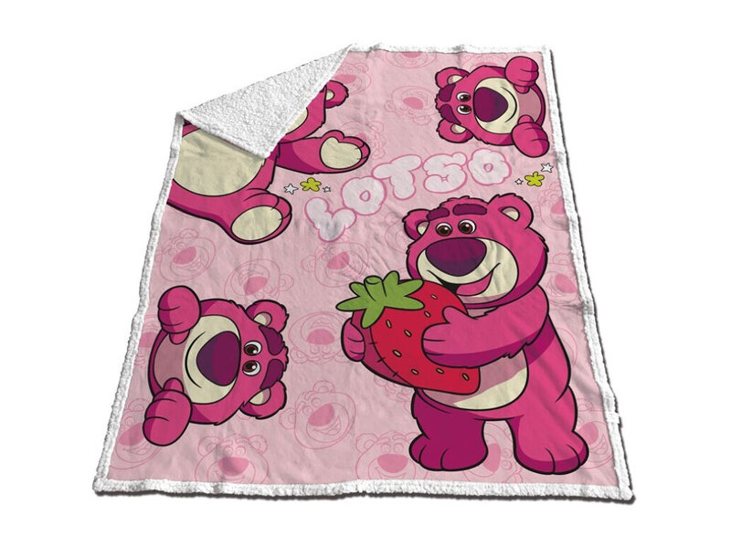 Toy Story Sherpa-Fleece-Plaid Lotso – 130 x 170 cm – Polyester/Fleece