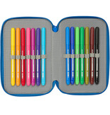 Superman Trousse à crayons super-héros - 37 pièces - 19,5 x 12,5 x 5,5 cm - Polyester