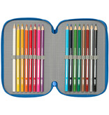 Superman Superhero Filled Pencil Case - 37 Pieces - 19.5 x 12.5 x 5.5 cm - Polyester