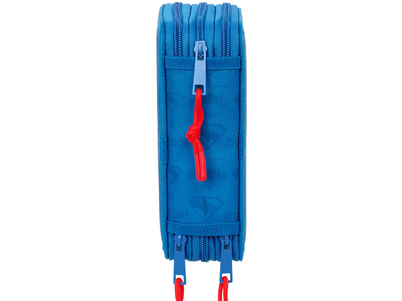 Superman Superhero Filled Pencil Case - 37 Pieces - 19.5 x 12.5 x 5.5 cm - Polyester