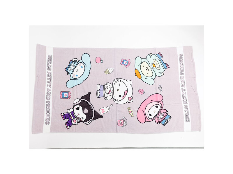 Sanrio Serviette de plage Friends - 90 x 170 cm - Coton