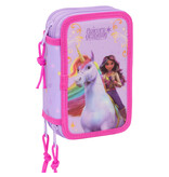 Unicorn Academy Filled Pencil Case Rainbow - 37 pieces - 19.5 x 12.5 x 5.5 cm - Polyester