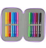 Unicorn Academy Gefülltes Federmäppchen Regenbogen - 37-teilig - 19,5 x 12,5 x 5,5 cm - Polyester
