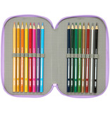 Unicorn Academy Gefülltes Federmäppchen Regenbogen - 37-teilig - 19,5 x 12,5 x 5,5 cm - Polyester