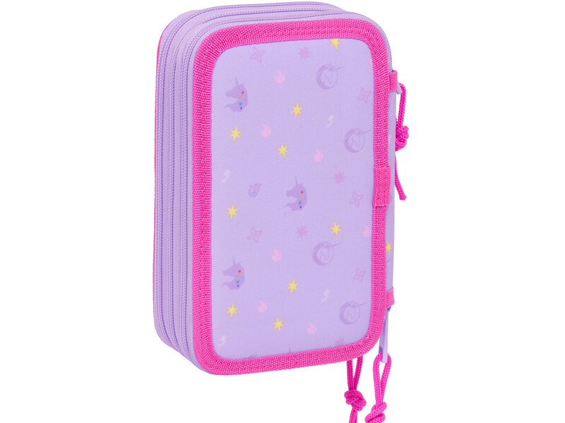 Unicorn Academy Filled Pencil Case Rainbow - 37 pieces - 19.5 x 12.5 x 5.5 cm - Polyester