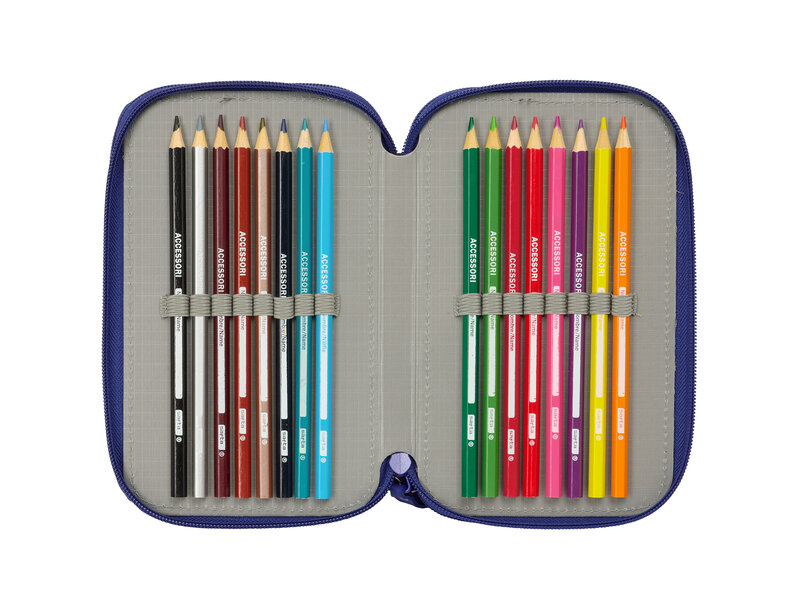 FC Barcelona Winner Filled Pencil Case - 37 Pieces - 19.5 x 12.5 x 5.5 cm - Polyester