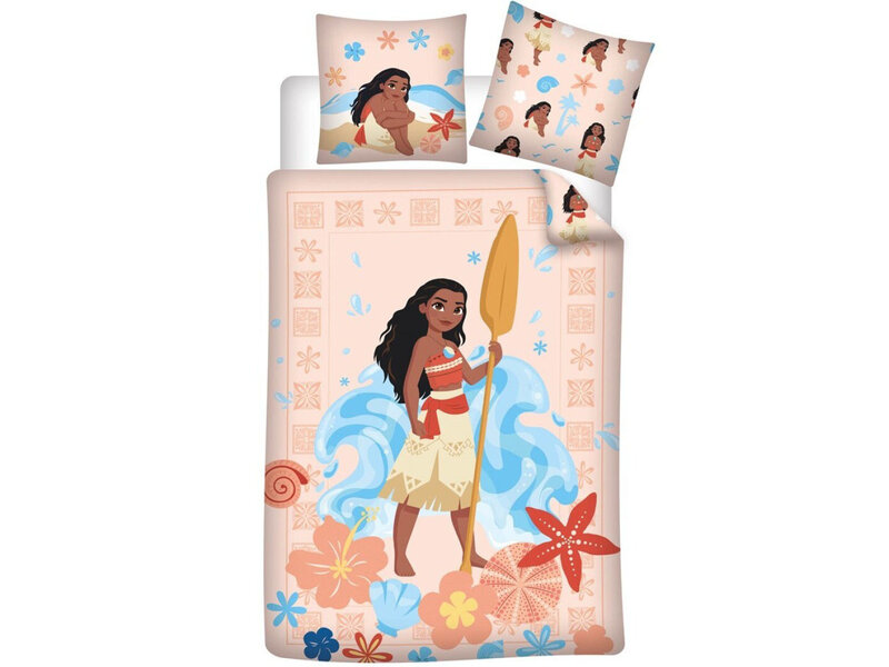 Disney Vaiana Housse de couette Warrior - 140 x 200 + 65 x 65 cm - Polycoton