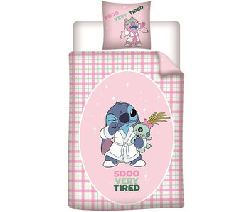 Disney Lilo & Stitch Housse de couette Très Fatiguée 140 x 200 + 65 x 65 cm Polycoton