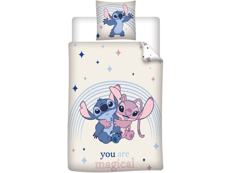 Disney Lilo & Stitch Housse de couette Magical - 140 x 200 + 65 x 65 cm - Polycoton