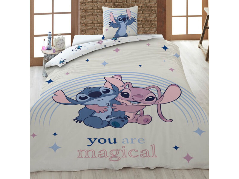 Disney Lilo & Stitch Housse de couette Magical - 140 x 200 + 65 x 65 cm - Polycoton