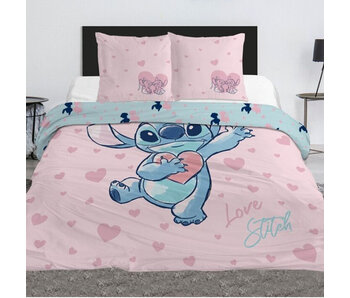 Disney Lilo & Stitch Housse de couette Love 240 x 220 + 65 x 65 cm Polycoton
