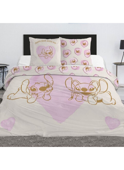Disney Lilo & Stitch Dekbedovertrek Happy 240 x 220 + 65 x 65 cm Polykatoen