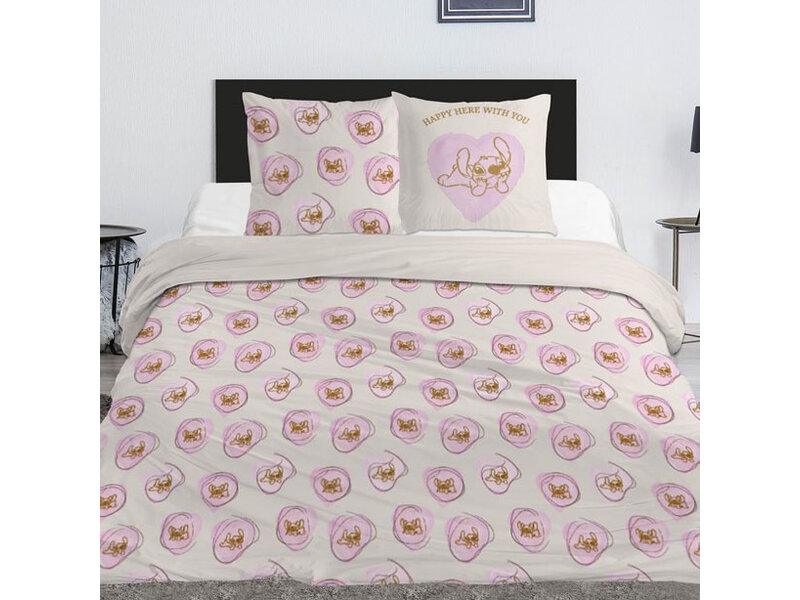 Disney Lilo & Stitch Bettbezug Happy - 240 x 220 cm + (2x) 65 x 63 cm - Polycotton
