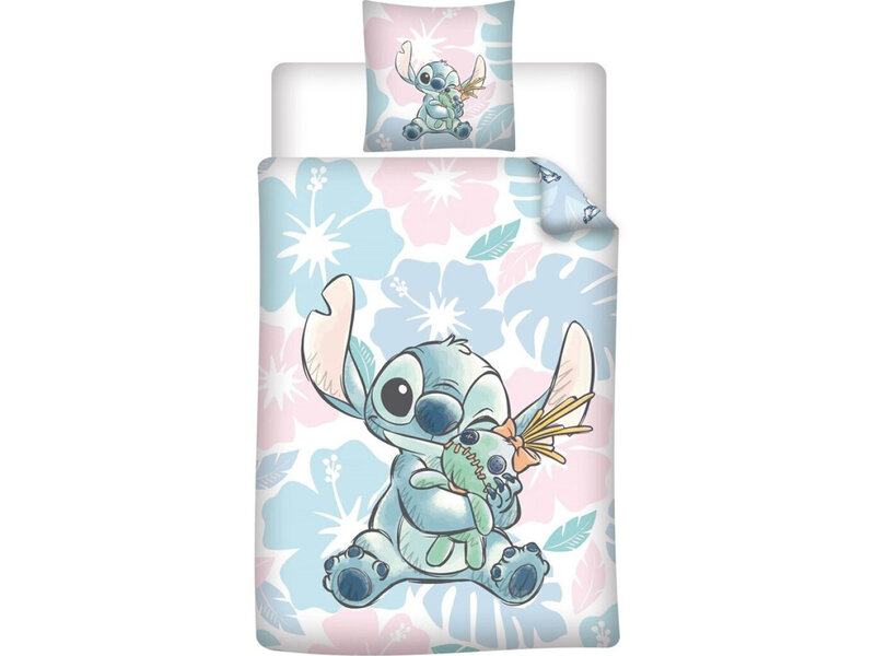 Disney Lilo & Stitch Housse de couette Scrump - 140 x 200 + 65 x 65 cm - Polycoton