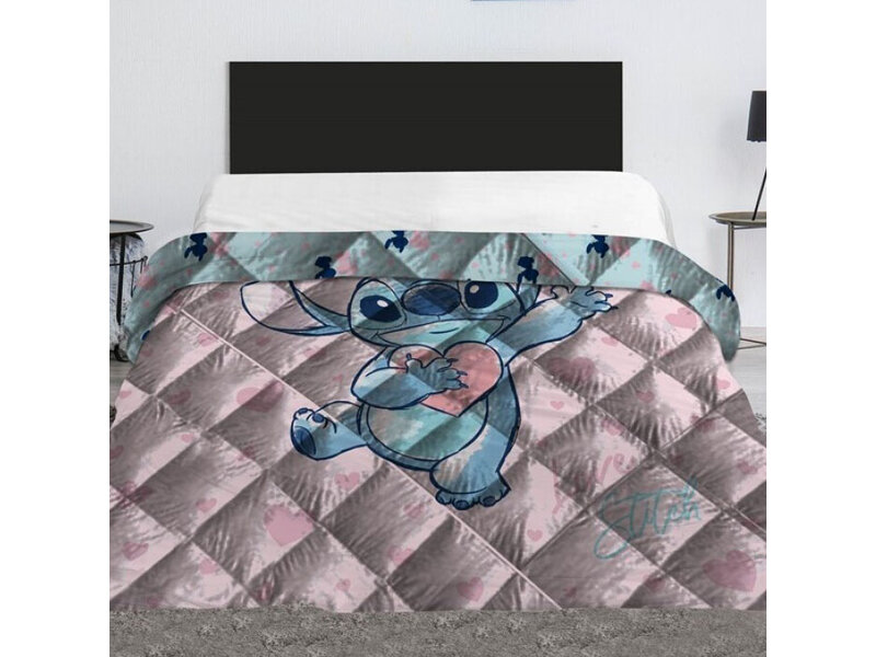 Disney Lilo & Stitch Tagesdecke Herz - 240 x 220 cm - Polyester