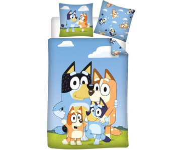 Bluey Duvet cover Fun Family 140 x 200 + 65 x 65 cm Polycotton