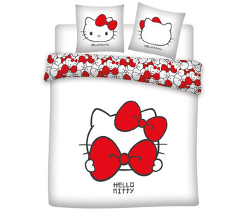 Hello Kitty Duvet cover Red Bow 240 x 220 + 65 x 65 cm Polycotton