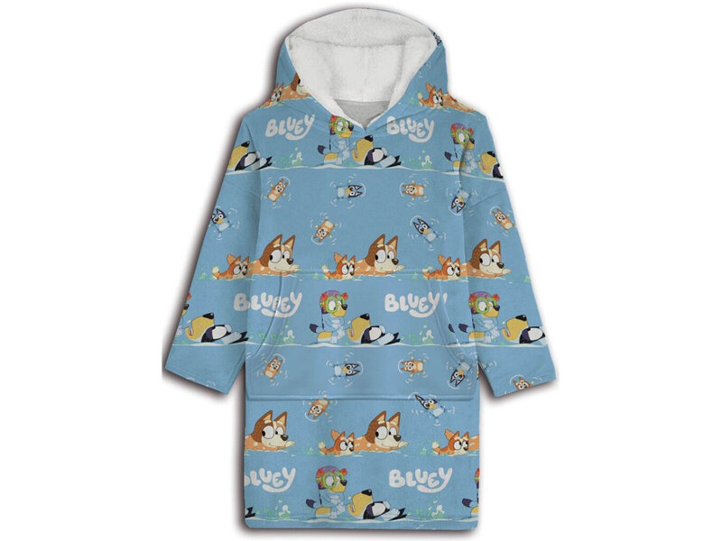 Bluey Hoodie Fleece deken Swim - Kind (3 - 6 jaar) - Polyester