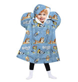 Bluey Hoodie Fleece deken Swim - Kind (3 - 6 jaar) - Polyester
