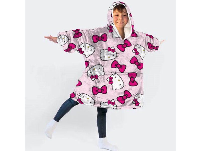 Hello Kitty Sweat à capuche polaire rose - Enfant - Taille unique (7-14 ans) - Polyester