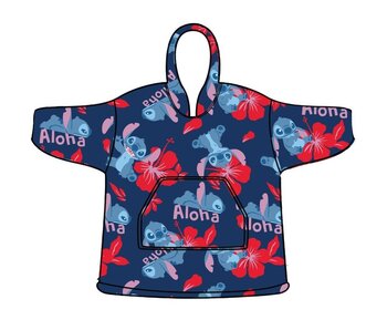 Disney Lilo & Stitch Kapuzen-Fleecedecke Aloha, Polyester, für Erwachsene (Einheitsgröße)