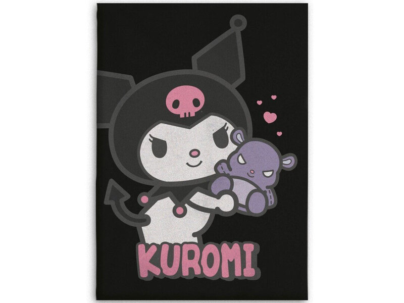 Kuromi Couverture polaire Teddybear - 110 x 150 cm Polyester