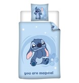 Disney Lilo & Stitch Housse de couette Magical - 140 x 200 + 65 x 65 cm - Flanelle de coton