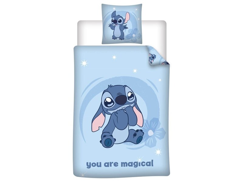 Disney Lilo & Stitch Bettbezug Magical - 140 x 200 + 65 x 65 cm - Baumwollflanell