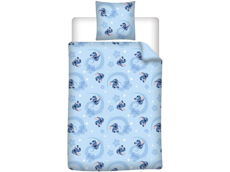 Disney Lilo & Stitch Housse de couette Magical - 140 x 200 + 65 x 65 cm - Flanelle de coton
