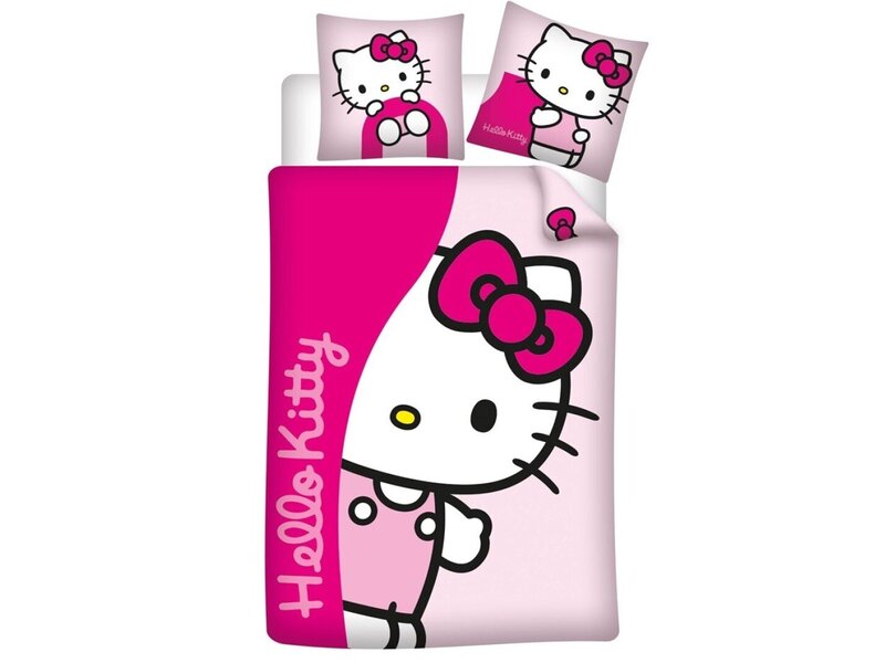 Hello Kitty & Friends Dekbedovertrek Peekaboo - 140 x 200 + 65 x 65 cm - Katoen Flanel