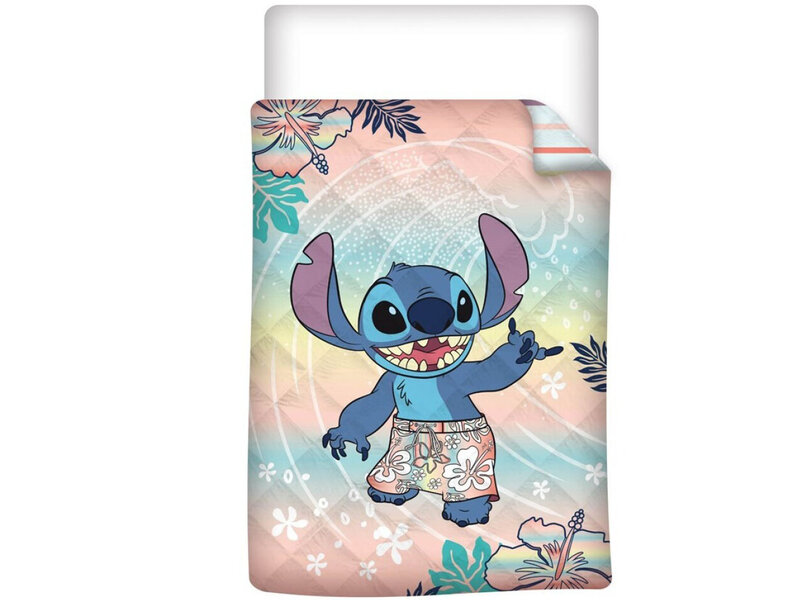 Disney Lilo & Stitch Couvre-lit Tropical - 140 x 200 cm - Polyester